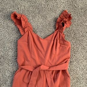 american threads rust colored jumpsuit